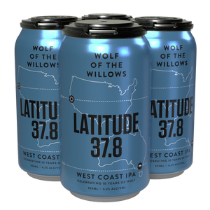 Latitude 37.8 West Coast IPA - Wolf Birthday Beer